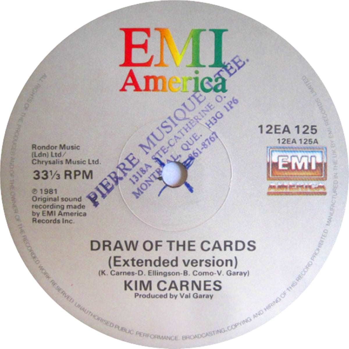 KIM CARNES / DRAW OF THE CARDS