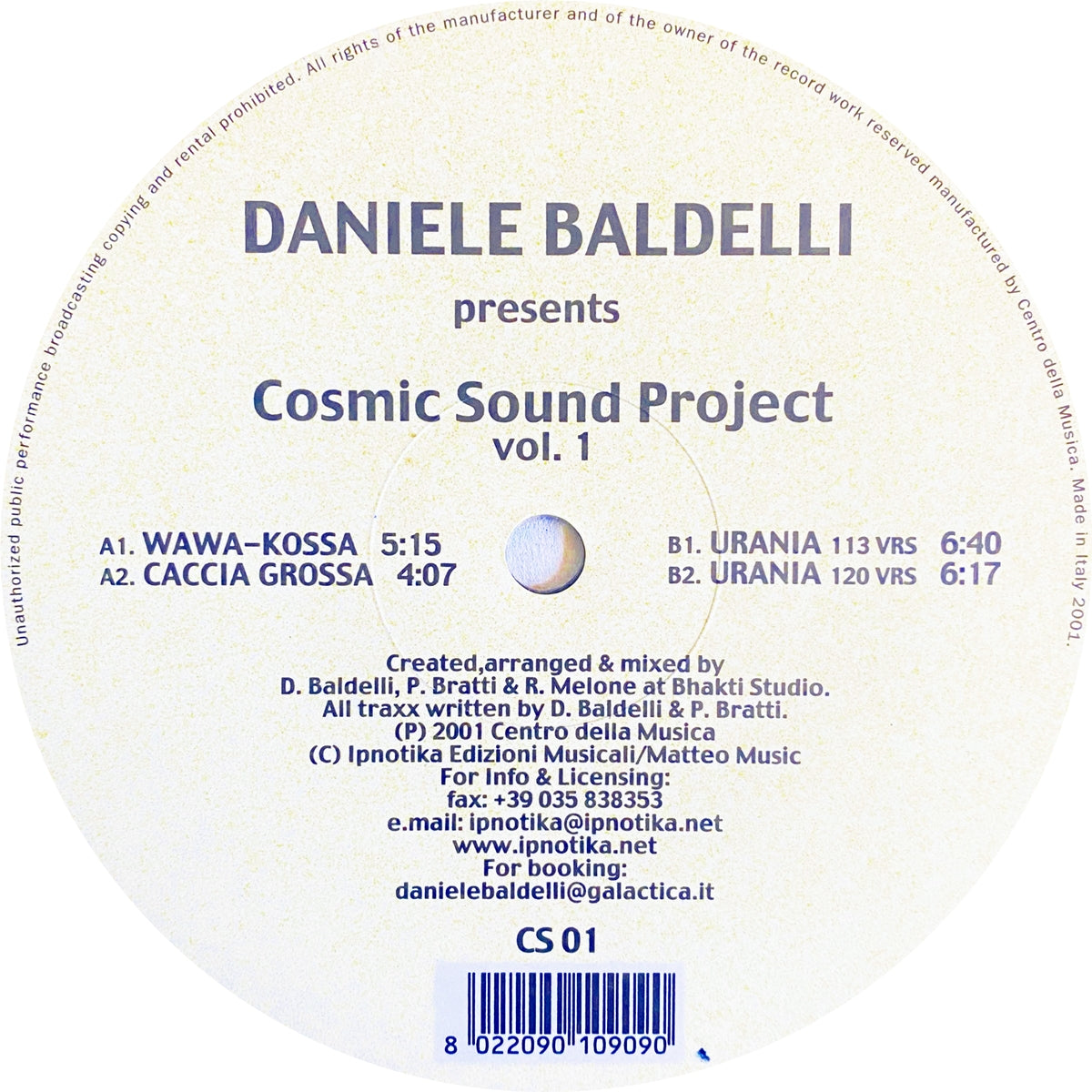 DANIELE BALDELLI / COSMIC SOUND PROJECT VOL.1