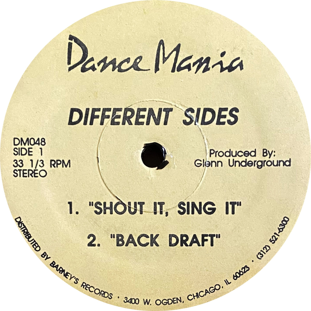 GLENN UNDERGROUND & C. GILLIAM / DIFFERENT SIDES
