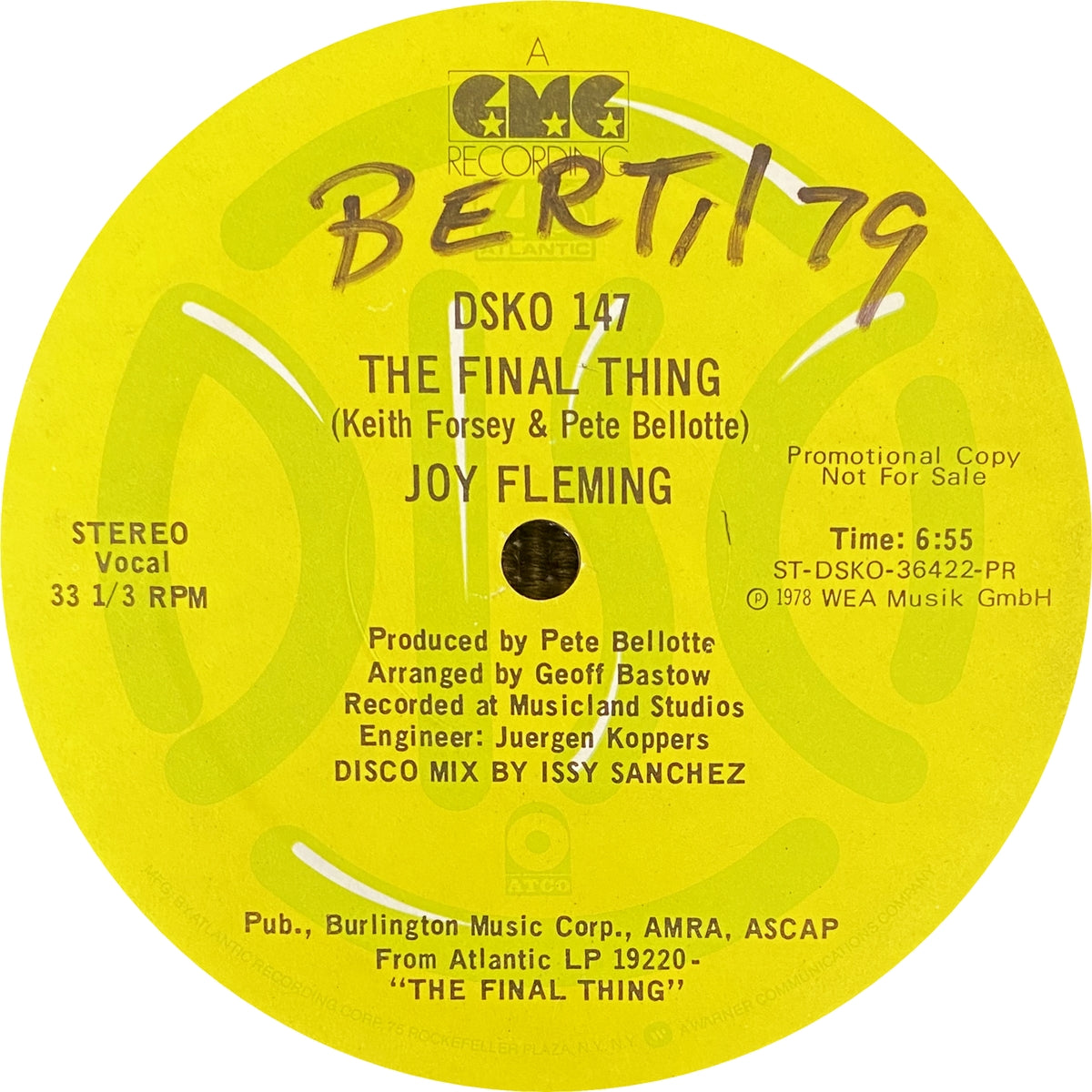 JOY FLEMING / THE FINAL THING