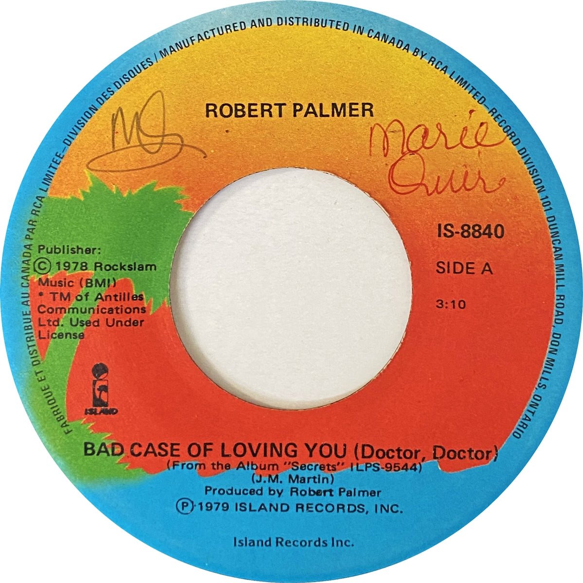 ROBERT PALMER / BAD CASE OF LOVING YOU (DOCTOR, DOCTOR)