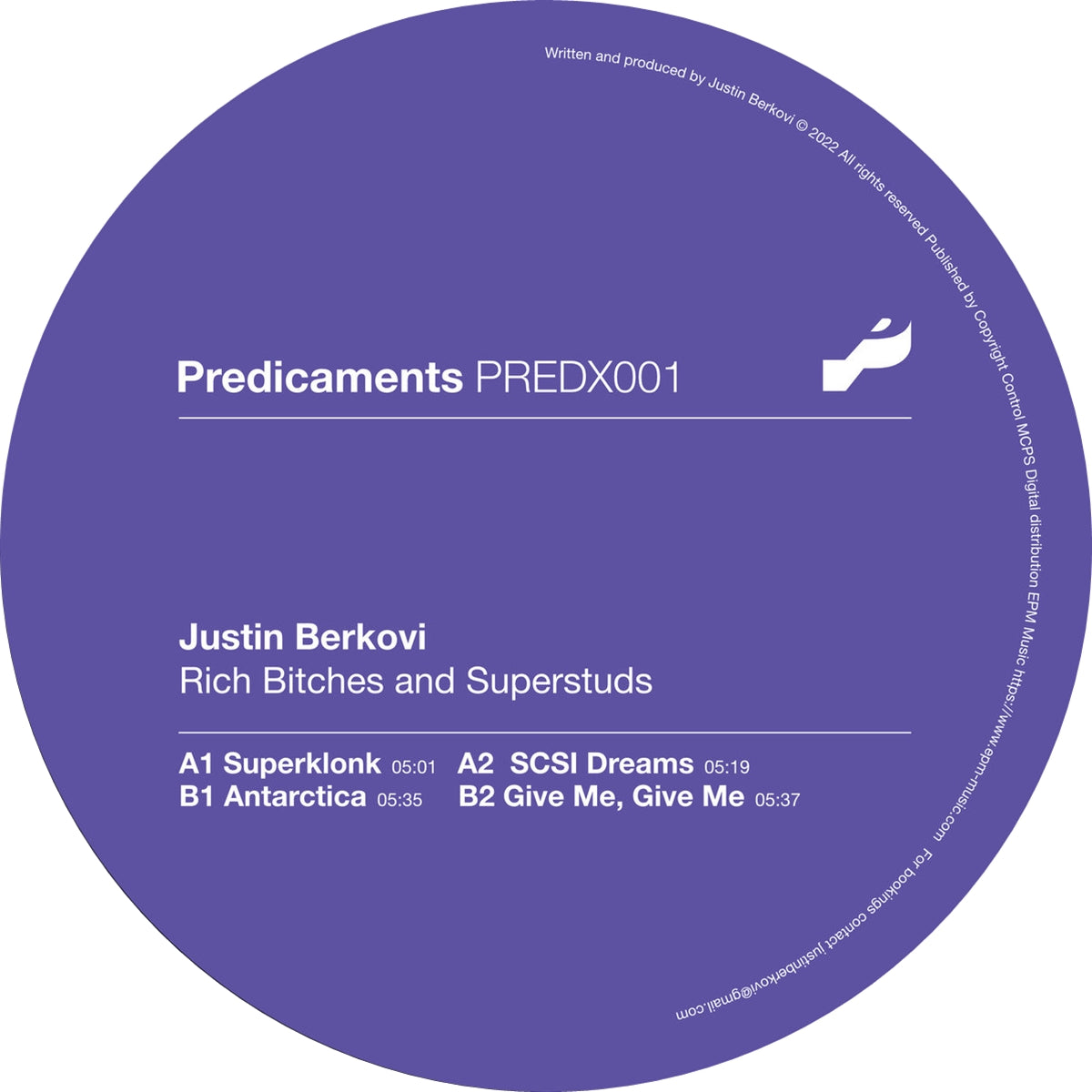 JUSTIN BERKOVI / RICH BITCHES AND SUPERSTUDS