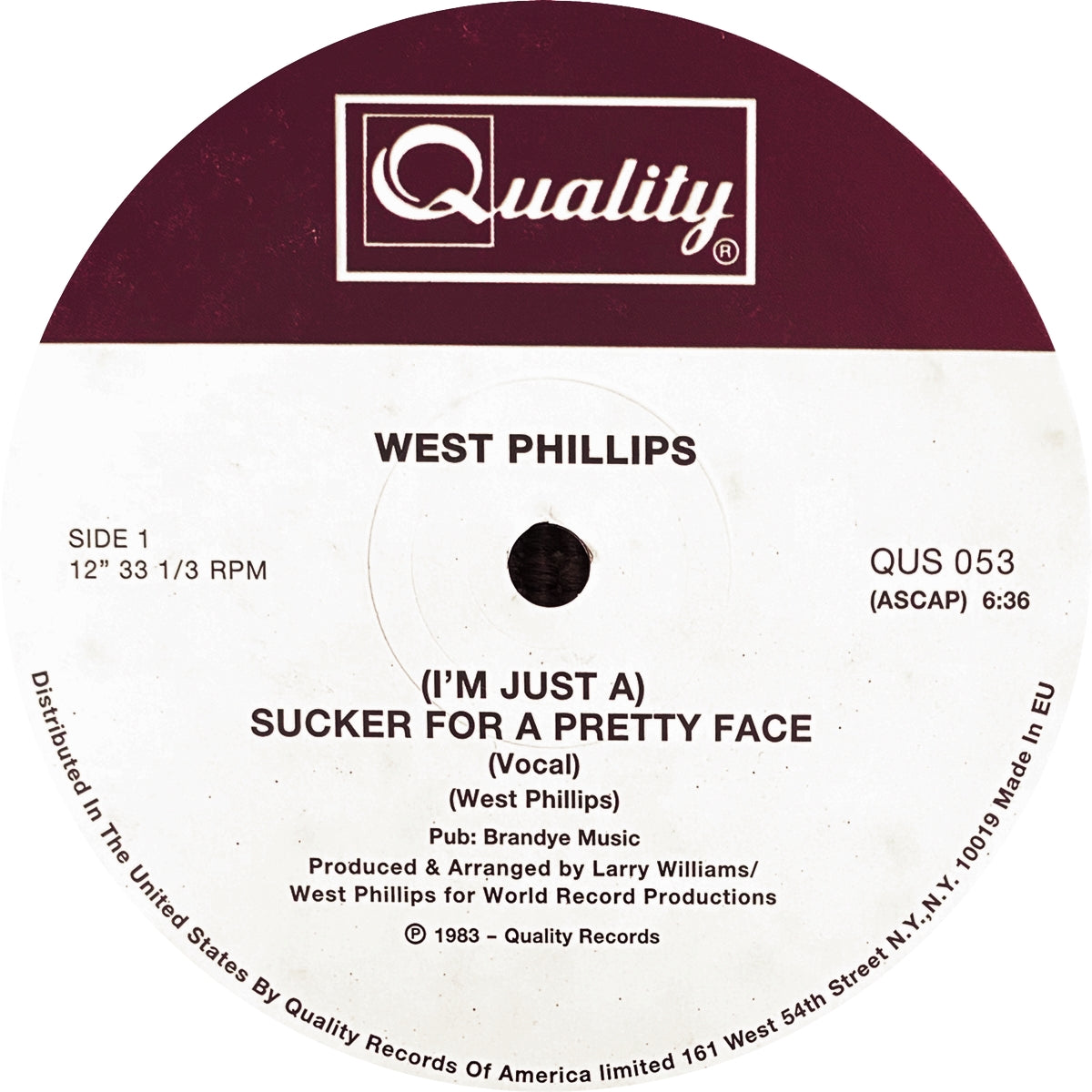 WEST PHILLIPS / IM JUST A SUCKER FOR A PRETTY FACE