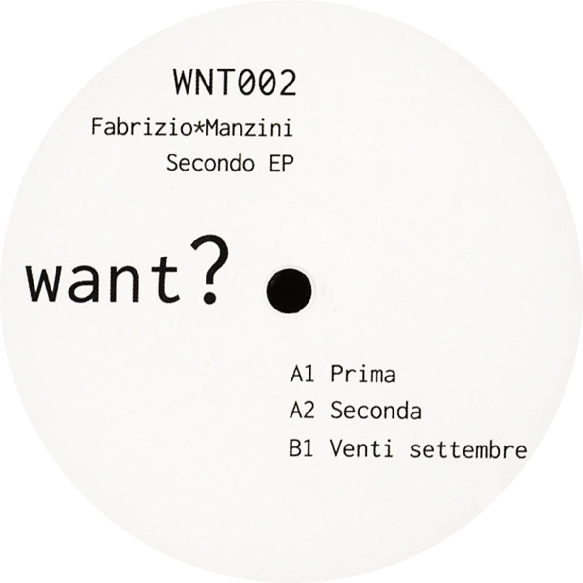 FABRIZIO*MANZINI / SECONDO EP